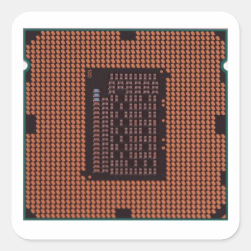 microprocessor square stickers