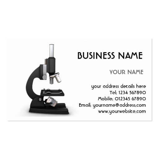 Microscope Business Card (front side)