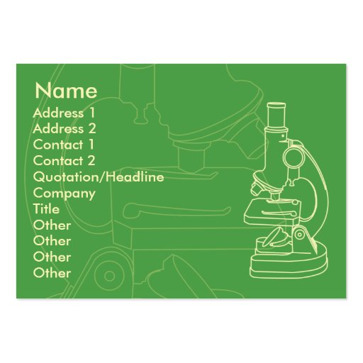 Microscope - Chubby Business Cards (front side)