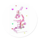 microscope in pink stickers