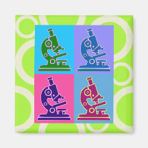 Microscope Pop Art Fridge Magnets