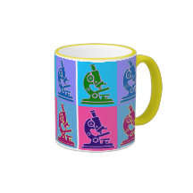 Microscope Pop Art Mugs