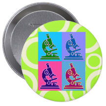 Microscope Pop Art Pin