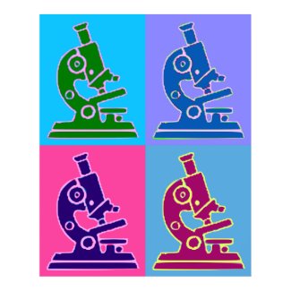 Microscope Pop Art Poster