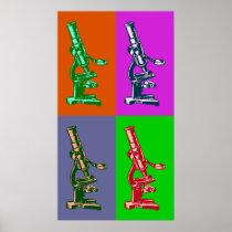 Microscope Pop Art Print