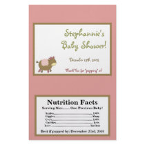 Microwave Popcorn Wrapper Abby's Farm Pink Girly Full Color Flyer