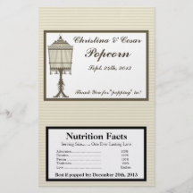 Microwave Popcorn Wrapper Birdcage/Gray Stripes ca Personalized Flyer