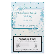 Microwave Popcorn Wrapper Blue Daisies Flyer