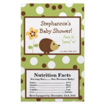 Microwave Popcorn Wrapper Forest Friends Hedgehog Full Color Flyer