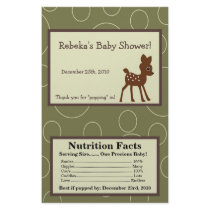 Microwave Popcorn Wrapper Forrest Animal Owl Deer Personalized Flyer