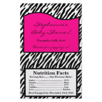 Microwave Popcorn Wrapper Hot Pink Zebra Print Full Color Flyer