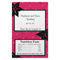 Microwave Popcorn Wrapper Pink and Black Flowers Flyer Design