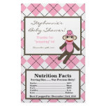 Microwave Popcorn Wrapper Pink Argyle Sock Monkey Personalized Flyer