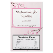Microwave Popcorn Wrapper Pink Cherry Blossom Personalized Flyer
