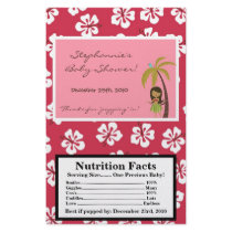 Microwave Popcorn Wrapper Pink Hawaiian Luau Tropi Full Color Flyer