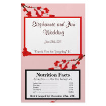Microwave Popcorn Wrapper Red Cherry Blossom Personalized Flyer