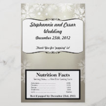 Microwave Popcorn Wrapper Silver Christmas Blur Flyer Design