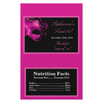 Microwave Popcorn Wrapper Sweet 16 Hot Pink Black Flyers
