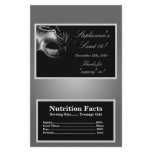 Microwave Popcorn Wrapper Sweet 16 Silver Personalized Flyer