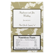 Microwave Popcorn Wrapper White Ginkgo Leaves Personalized Flyer
