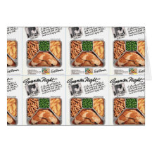 Mid-Century 1950 TV Dinner Vintage Card