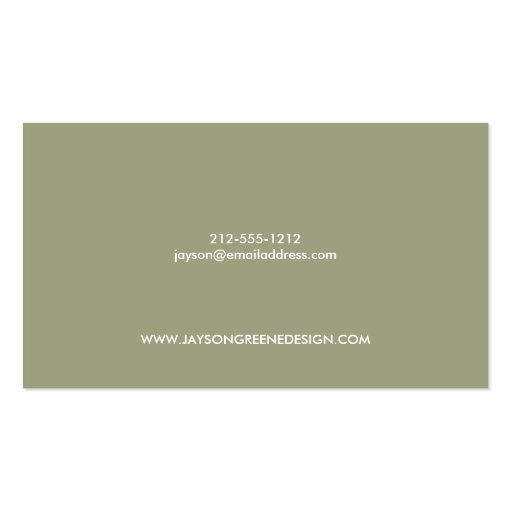 Mid-Century Box Logo (Taupe) Business Card (back side)