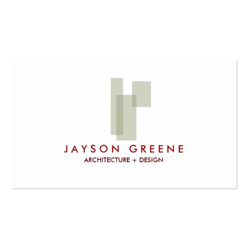 Mid-Century Box Logo (Taupe) Business Card (front side)