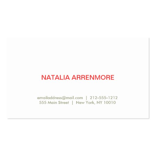 Mid-Century Box Logo (Taupe II) Business Card (back side)
