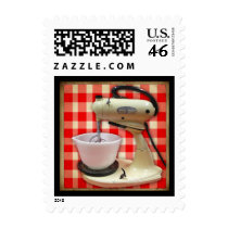 Mid-Century Food Mixer Postage Stamp