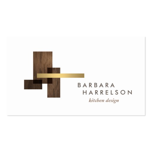 Mid-Century Modern Architectural Logo II on White Business Card (front side)