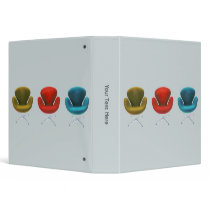 Mid Century Modern Customizable 3 Ring Binders
