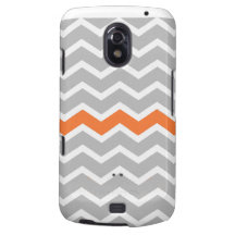 Mid Century Modern Gray Chevron with Orange Samsung Galaxy Nexus Covers