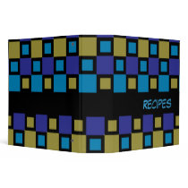 Mid-Century Modern Mosaic 2" Custom Recipe Binder