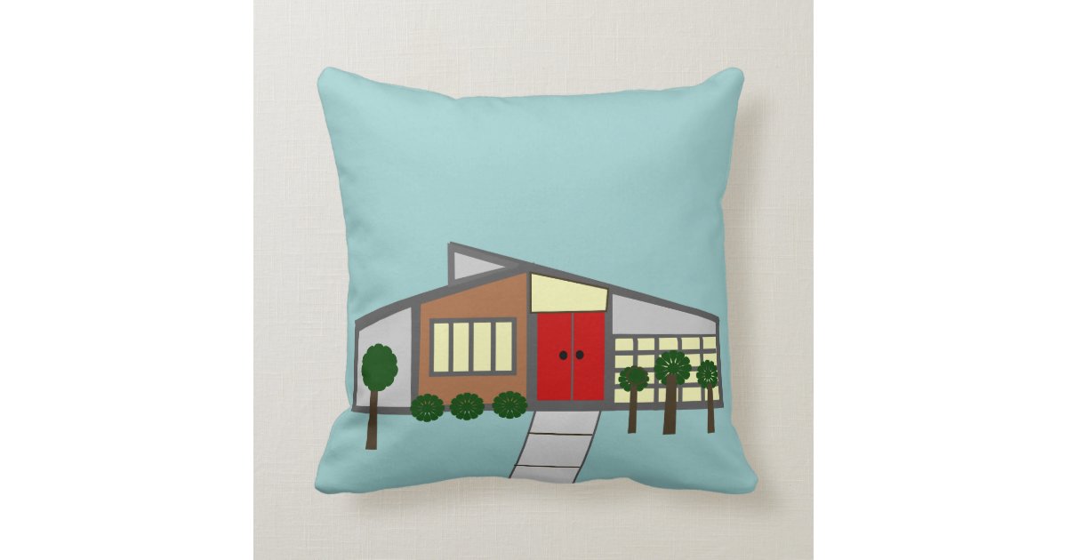 Mid-Century Modern Pillow House Design IV Zazzle