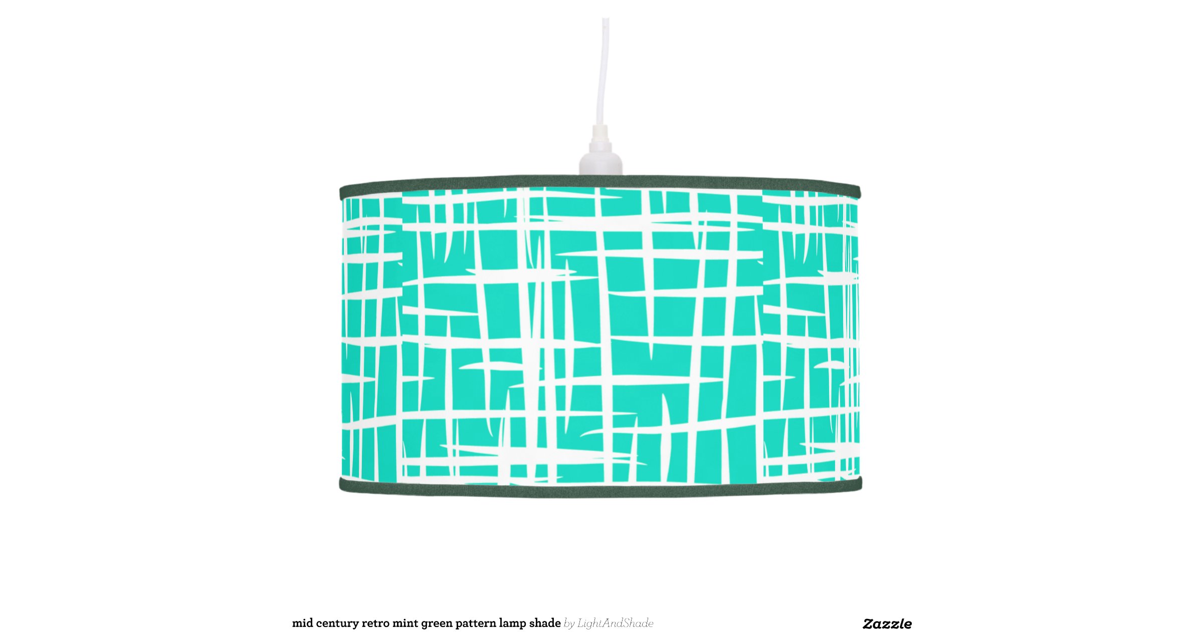 mid century retro mint green pattern lamp shade Zazzle