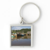 Mid tide at the Bay of Fundy at St. Martins, New Key Chain