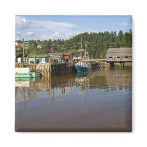 Mid tide at the Bay of Fundy at St. Martins, New Magnets