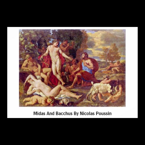 Midas And Bacchus By Nicolas Poussin Print