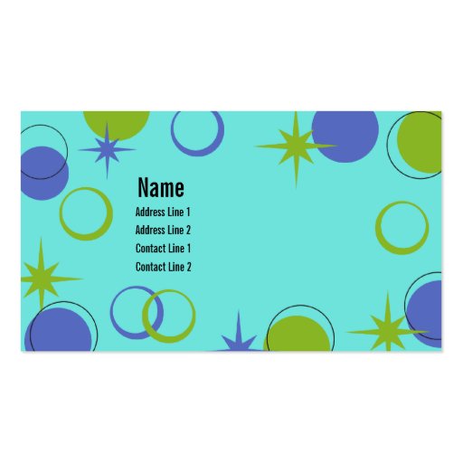 Midcentury Modern Shapes Business Card