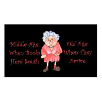 Middle Age Old Age Maw Humor Business Cards