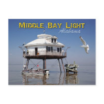 Middle Bay (Mobile Bay) Lighthouse, Alabama Post Card
