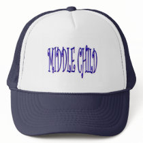 Middle Child Blue and White Cap hats by TagGal Middle Child Blue and White Cap hats