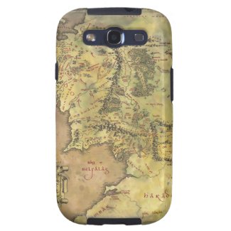 Middle Earth Map Galaxy S3 Cases