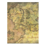 Middle Earth Map Post Card