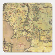 Middle Earth Map Stickers