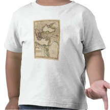 Middle East Atlas Map Tee Shirts