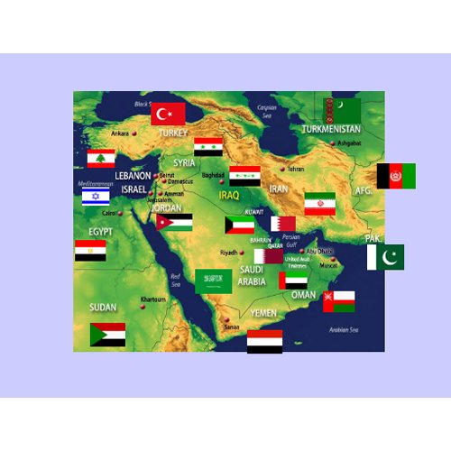 Middle-East map postcard