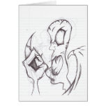 Middle Finger Monster Greeting Card