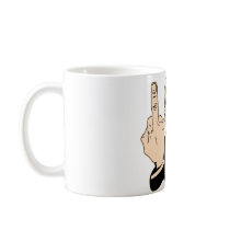 Middle Finger Salute Retro Coffee Mug