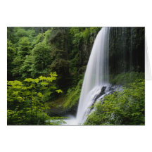 Middle North falls, Silver Falls State Park, Greeting Card